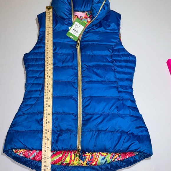 Lilly Pulitzer NWT Allie Packable Vest Brewster Blue $198 Size XXS - Picture 7 of 12
